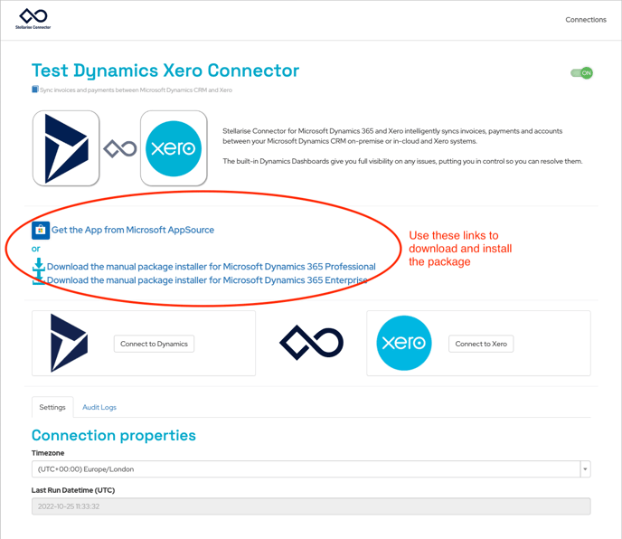 Find the Dynamics 365 to Xero Connector solution on the Connection Page